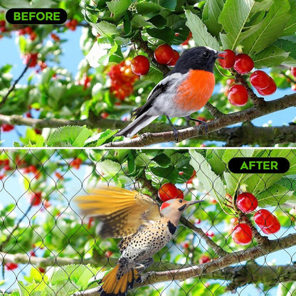 FEED GARDEN Deer Netting Deer Fence Netting, 7 x 100 Feet for Garden Protection Reusable Protective for Plants Fruit Trees Vegetables Against Birds and Other Animals