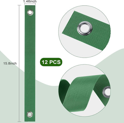 12 PCS Tree Straps for Staking, Tree Support Straps for Guying Staking Newly Planted Sapling Straight and Hurricane Protection, Heavy Duty Tree Stake Straps for Straightening
