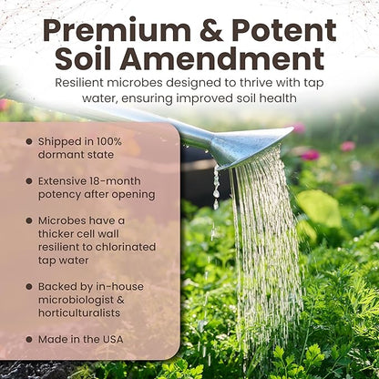 Tribus Organic Microbial Inoculant – Root Booster for Plants, Increases Plant Yield, Root Growth, Flower & Fruit Quality. Bloom Booster. Visible Root Growth in 24Hrs. Packaging May Vary. 33.8 oz