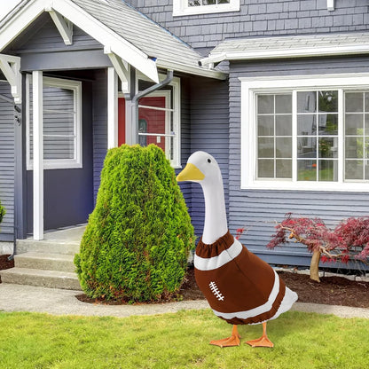 Football Porch Goose Outfit Game Day Costume for Goose Clothes Garden Outdoor Lawn Patio Yard Art Bowl Party Decoration