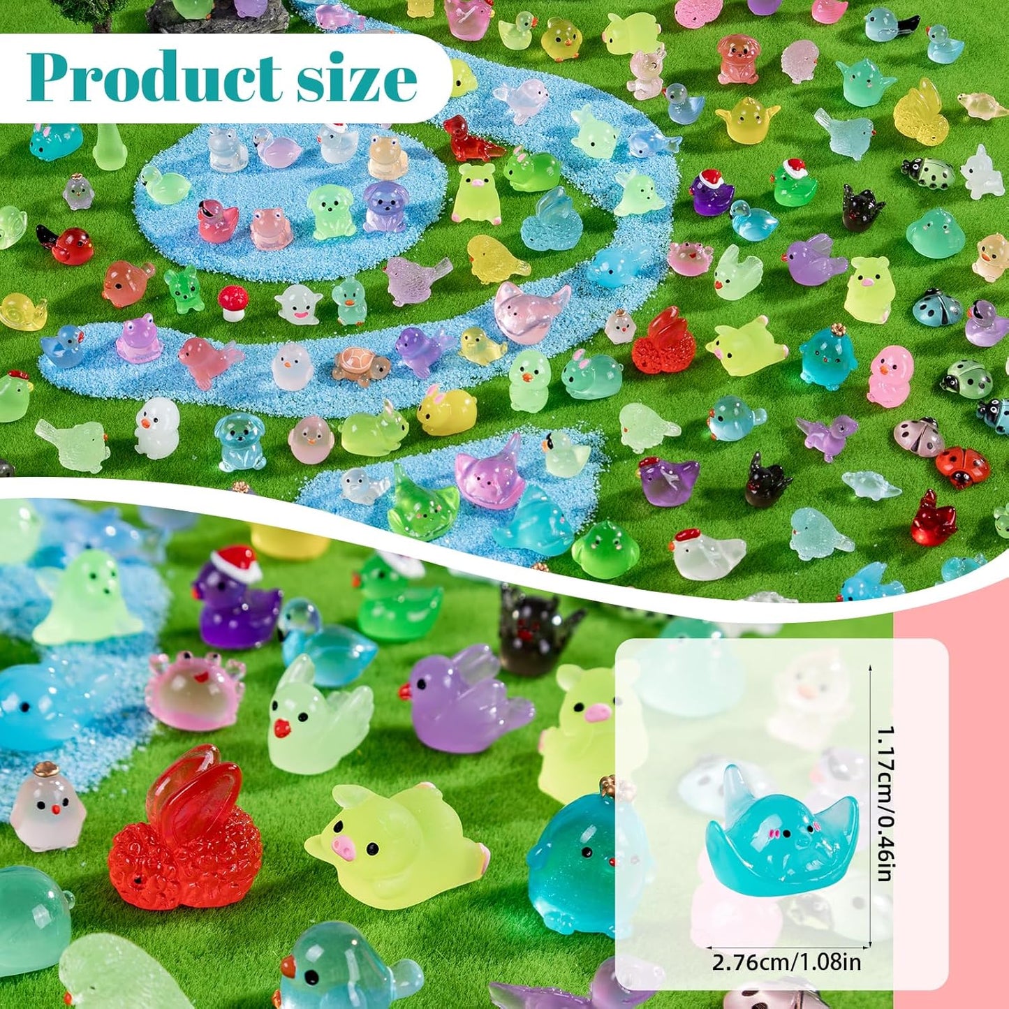 160 Styles Mini Resin Animals 160pcs Variety Tiny Animals Figures Miniature Little Small Figurines Bulk for Micro Fairy Garden Landscape Accessories Hide Decor Aquarium