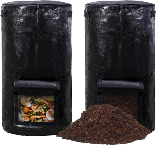 MyLifeUNIT Compost Bins Outdoor, Composting Bin for Outside Garden, Reusable Garden Yard Waste Bag