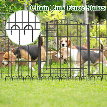 Rebar Stakes 16 Inch 20 Pack J Hook Ground Stakes Heavy Duty Tent Stakes Chain Link Fence Stakes with Chisel Point End Galvanized Steel Ground Anchors Metal Spikes Black Coated