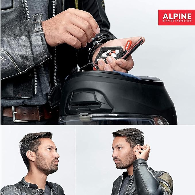 Alpine MotoSafe Pro - Premium Motorcycle Ear Plugs for Wind Noise Reduction - 20dB - Motorcycle