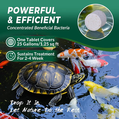 Muck Clear – Natural Pond Sludge Treatment, 2 LB for Ponds, Fountains & Bird Baths, Beneficial Bacteria & Enzymes, Chemical-Free & Safe for Fish, Pets & Wildlife