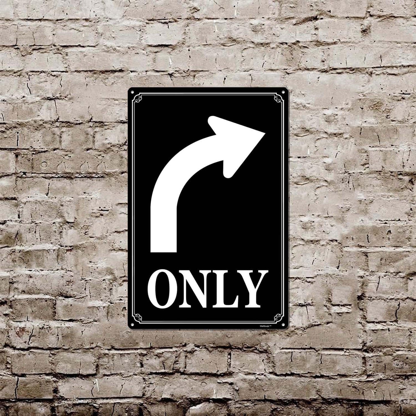 12x16" Left Turn Only Arrow Signs - High-Intensity Aluminum Parking Lot Sign, Weatherproof & Fade-Resistant, Ideal for Outdoor & Indoor Use - Curbside Sign
