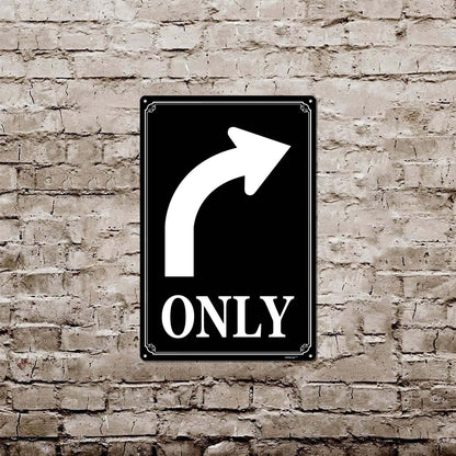 12x16" Left Turn Only Arrow Signs - High-Intensity Aluminum Parking Lot Sign, Weatherproof & Fade-Resistant, Ideal for Outdoor & Indoor Use - Curbside Sign
