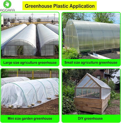 6 mil (24ft x 25ft) 100% Virgin Material. 5Layers Advanced Extrusion Technology for UV Protection, Anti-drip, Anti-Fog, Thermal and Strength. 4Years Lifetime UV Resistant Greenhouse Plastic
