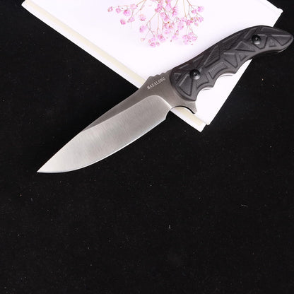 MASALONG Kni231 Full Tang Survival 9cr14mov Steel Knife With Belt Sheath For Bushcraft Camping Fixed Blade Knives