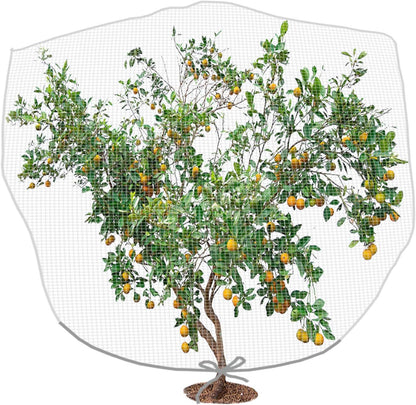 8.2 x 6.5 Feet Large Fruit Tree Netting, Insect Bird Barrier Tree Net with Drawstring, Garden Bird Netting Plant Cover for Protect Plant Fruit Flower from Insect Bird
