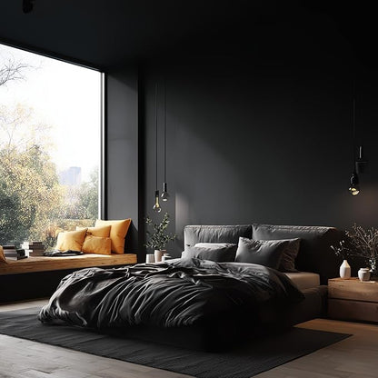 EVOLVE Paint & Primer: Environment-friendly, Low Sheen with One-coat Coverage for Interior & Exterior surfaces (Black Iron, 1-Gallon)