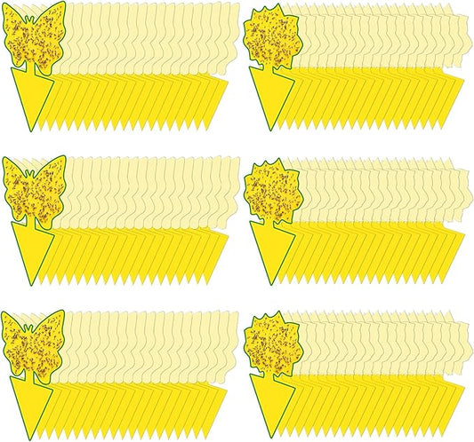 120 Pack Fungus Gnat Traps for House Indoor, Fungus Traps Fruit Fly Traps for Indoors Gnats Sticky Traps for Plants Yellow Sticky Traps for Gnats