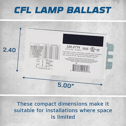 4 Pack - Replacement for Syvalnia QTP2X26CF UNV DM - 2-Lamp T4 Compact Fluorescent Ballast 26W High