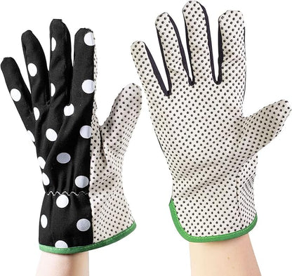 Kate Spade New York Garden Kneeler and Gardening Gloves for Women, Cute Garden Tool Set with Thick Kneeling Pad and Yard Gloves, Picture Dot