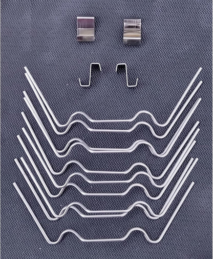 100x Thick Stainless Steel "W" Wire "Z" Fixing Elite Greenhouse Repair Glazing Clips (50x W Glazing Clip and 50x Z Fixing Clip)