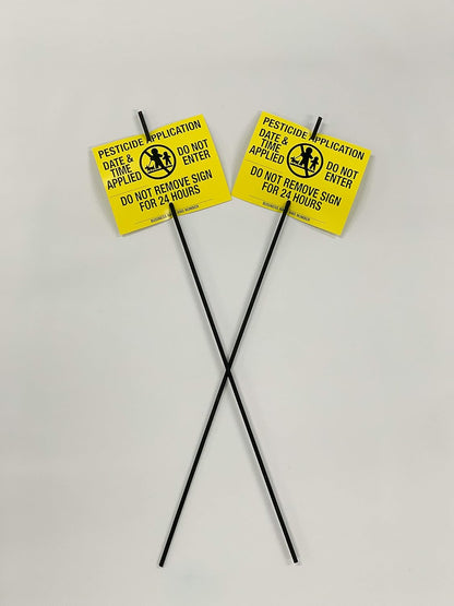 Lawn Treatment Application Stakes & New York Signs (Economy Style Stake / 500 pc. Pack)