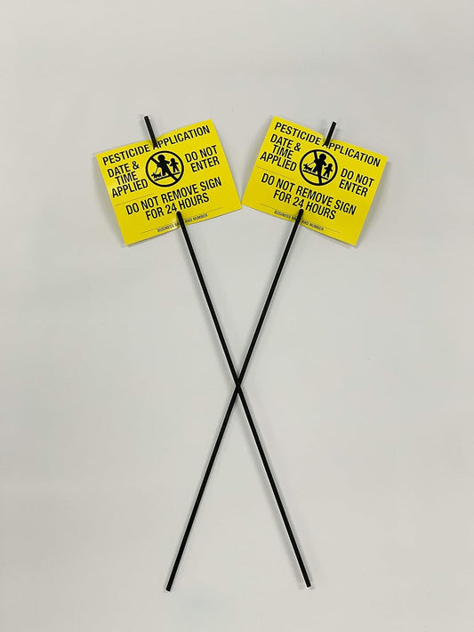 Lawn Treatment Application Stakes & New York Signs (Economy Style Stake / 500 pc. Pack)