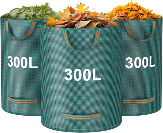 Mokani Reusable Yard Waste Bags, 79 Gallon Lawn and Leaf Bags 3 Packs, Heavy Duty Garden Bags With