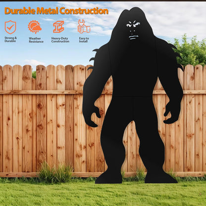 7.4Ft Tall Bigfoot Metal Outdoor Decor Big Foot Sasquatch Gifts for Men/Women/Dad Unique Bigfoot Silhouette Statues Perfect for Patio and Lawn Decor, Garden Decor, Yard Art, Yard Display
