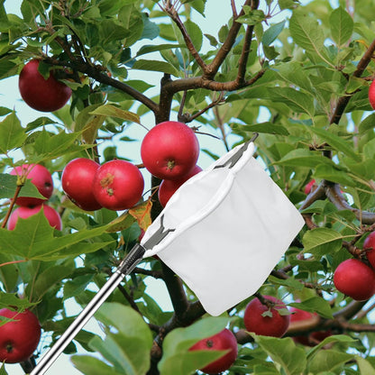 Fruit Picker Pole 6.5 FT Adjustable Pole with Soft Bag Fruit Catcher Equipment Tree Picker with Fruit Storage Bag for Apples Mango Pear Orange Avocados Fruit Picking(2m/6.56ft)