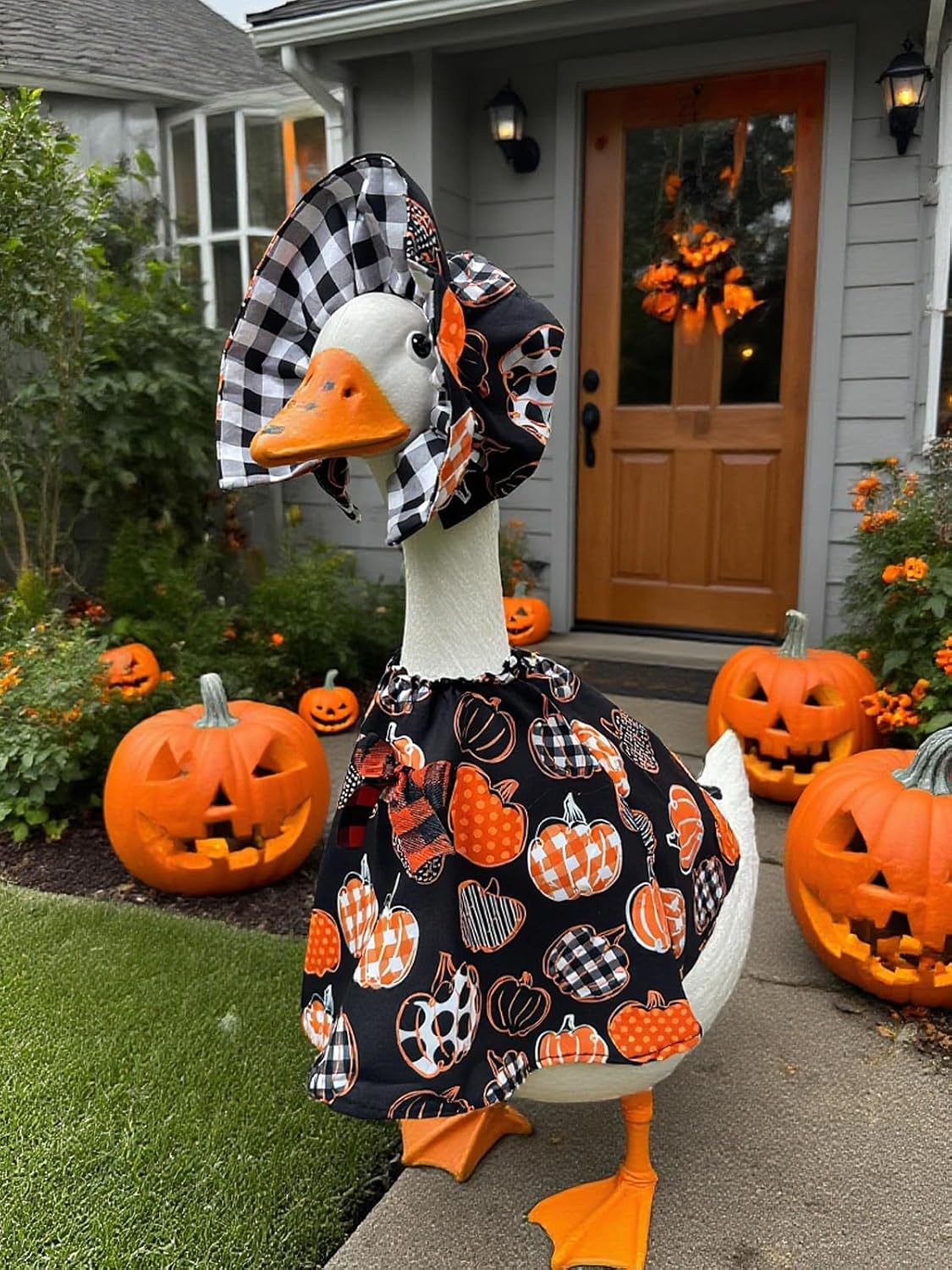 YLYGJGL Halloween Porch Goose Costume Set - 23 Inch White Goose Decor, Carnival Easter Party Outdoor Decoration