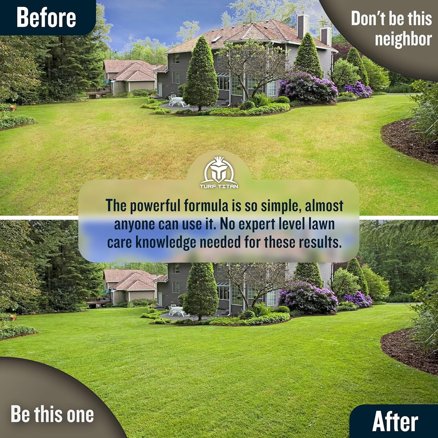Turf Titan Thatch Buster Lawn Aerator & Grass Dethatcher (32 oz) – All-Natural Hose End Liquid Soil Loosener & Conditioner for Green Grass – Healthy Soil in 45 Days – Covers Up to 8,000 Sq Ft