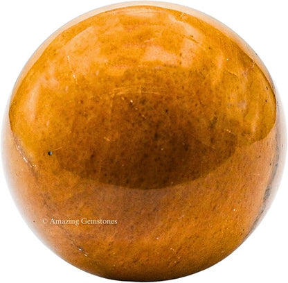 Amazing Gemstone Yellow Jasper Crystal Ball - 1 Inches Crystal Sphere Meditation Balls for Witchcraft and Decorative Balls - Crystals and Healing Stones Beginners Gift (Pack of 1)
