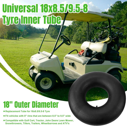 18x8.50-8 18x9.50-8 Inner Tubes, 2 Pack Heavy Duty Replacement Tire Inner Tubes with Straight Valve Stem for Lawn Mowers, Wheelbarrows, ATVs, Go Karts, Tractors, Snow Blowers, Golf Carts, Trailers