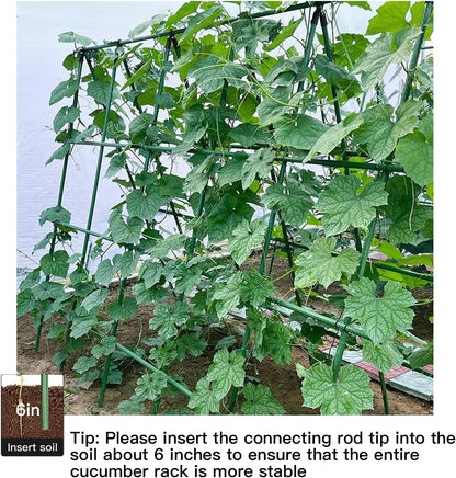 A-Type Cucumber Climbing pergola up to 50in up to 46-48in, Outdoor Climbing Triangle Plant Garden net, Vegetable Plant Support, loofah Climbing pergola
