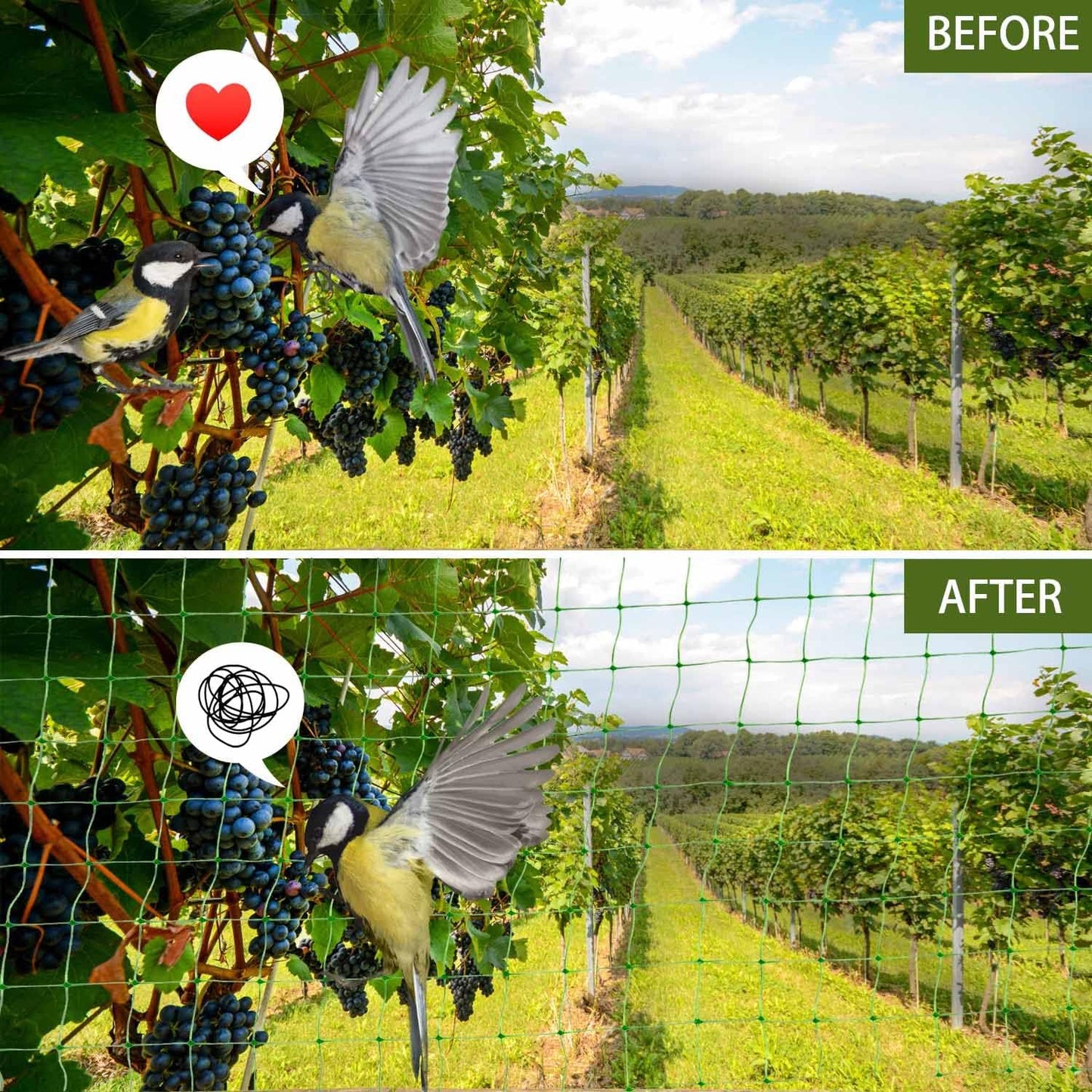 Garden Netting, 7 x 100 FT Bird Netting for Garden Protection, Green Deer Netting for Plants Fruit Trees Vegetables from Birds, Squirrels, Other Animals