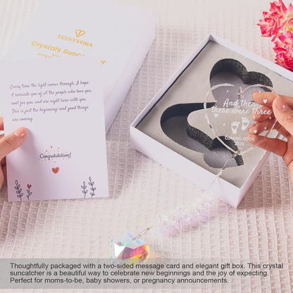 Gifts for Expecting Parents - Expecting Parents to Be Unique Gifts - Baby Pregnancy Announcement Gift Ideas for Husband, Family - Baby Crystal Suncatcher 2025 - Glass Pregnancy Announcement Suncatcher