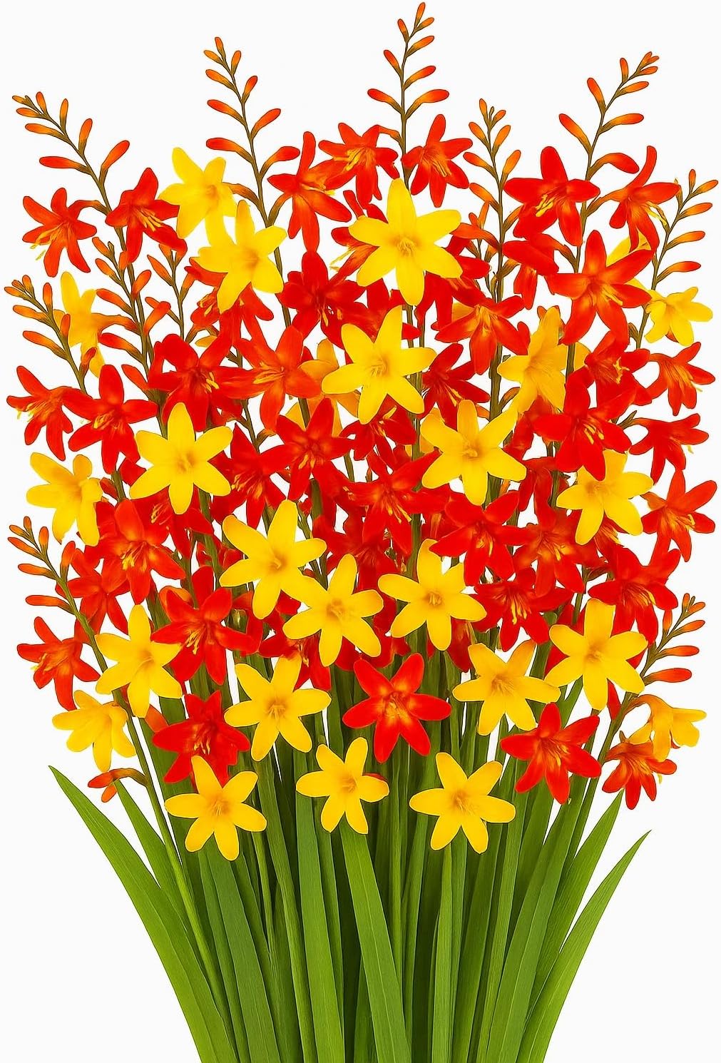 Crocosmia Mixed Color Flower Bulbs for Planting - Easy to Grow, Amazing Color (10 Bulbs)