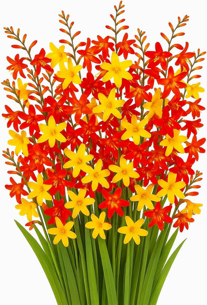Crocosmia Mixed Color Flower Bulbs for Planting - Easy to Grow, Amazing Color (10 Bulbs)