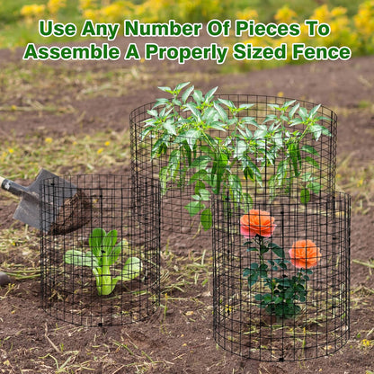 MWELLEWM 15Pcs Plant Protectors from Animals Metal Plant Cages for Outdoor Plants Plant Cage & Supports Keep Animal Out Garden Wire Mesh Protection from Rabbit Chicken Squirrel Tree Flower