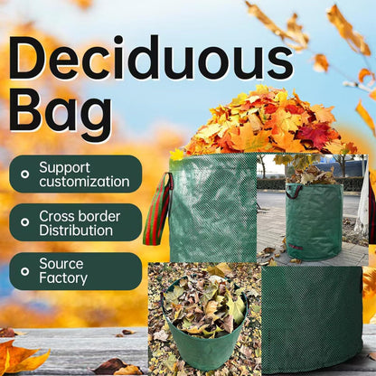 Reusable Yard Waste bags,Collapsible Leaf Bag with Gardening Gloves,Yard Debris Collapsible Bag With 4 Handles, for Leaves, Lawn Debris & Grass Clippings (53Gallon)