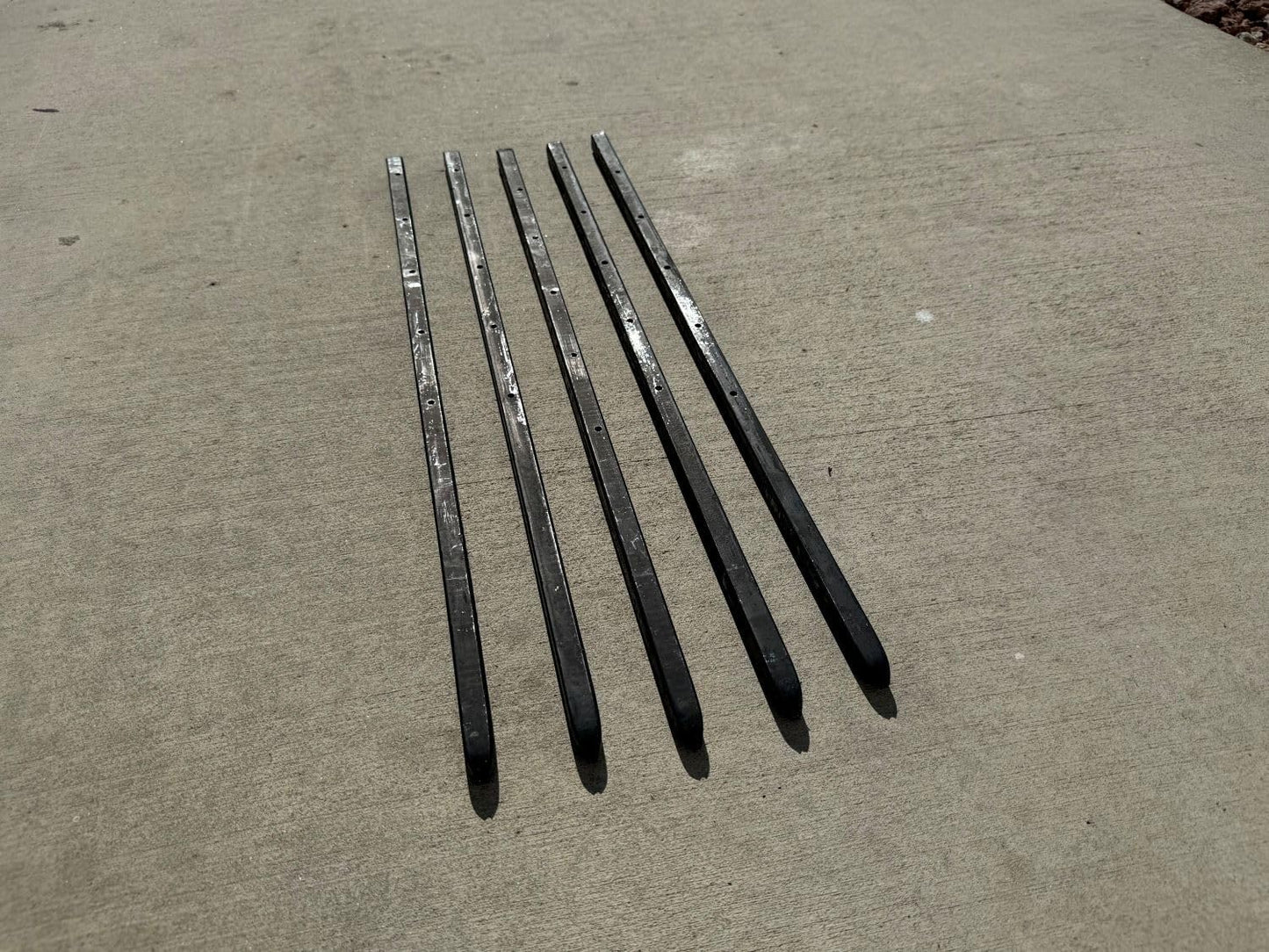 Sandbaggy Square Steel Concrete Form Stakes with Nail Holes - 5/8" Wide - Rust Resistant Coating - Removable, Reusable - Construction Grade Stakes (24 inch, 30)