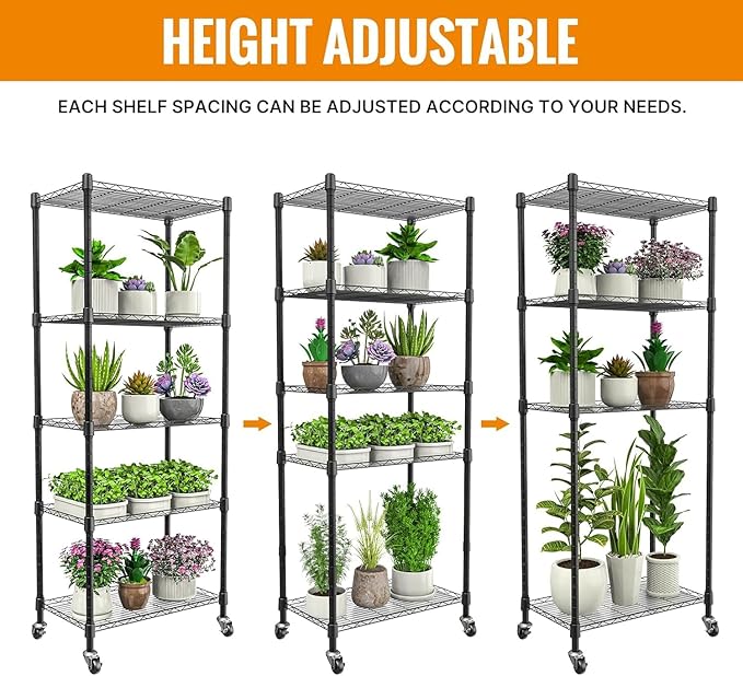 Small Greenhouse for Indoors, 5 Tier 23.1" L×13.2" W×61.2" H mini Greenhouse Outdoor, Indoor Adjustable Shelves