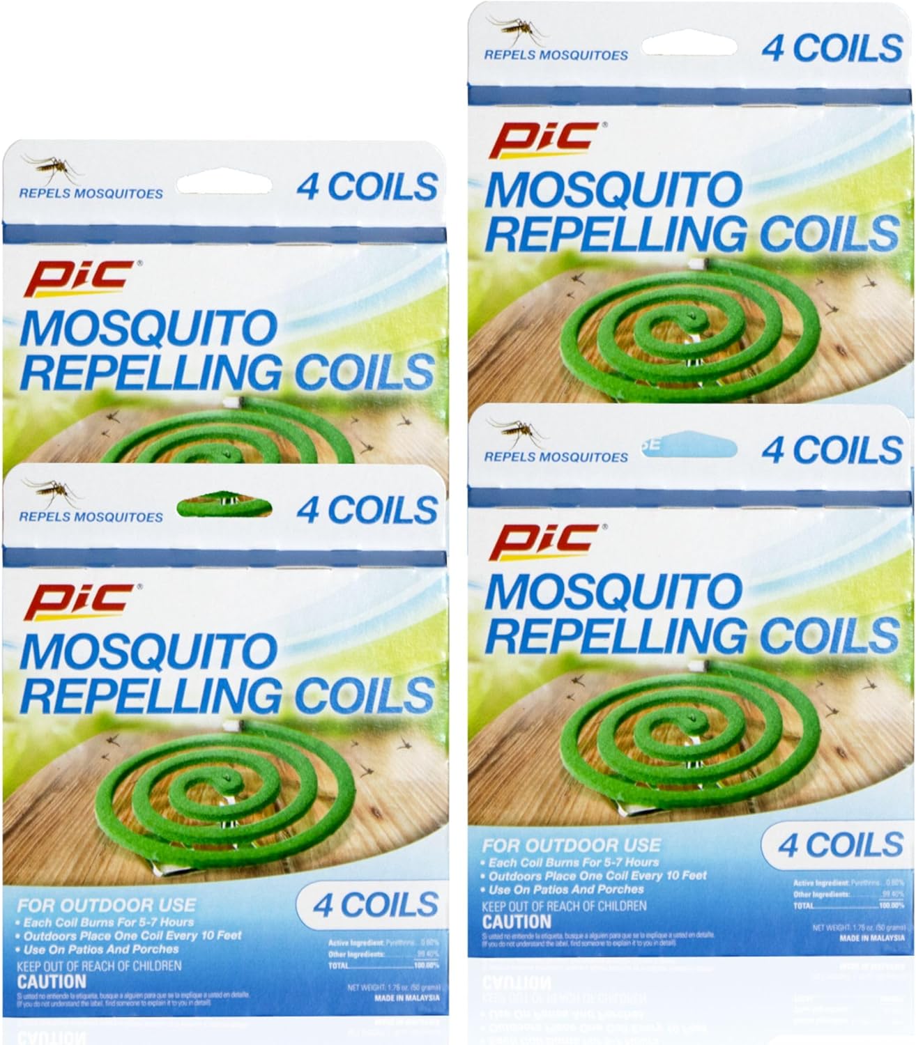 Pic C-8-24 Mosquito Repellent Coils, 4 packs of 4 (16 Coils))