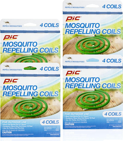 Pic C-8-24 Mosquito Repellent Coils, 4 packs of 4 (16 Coils))