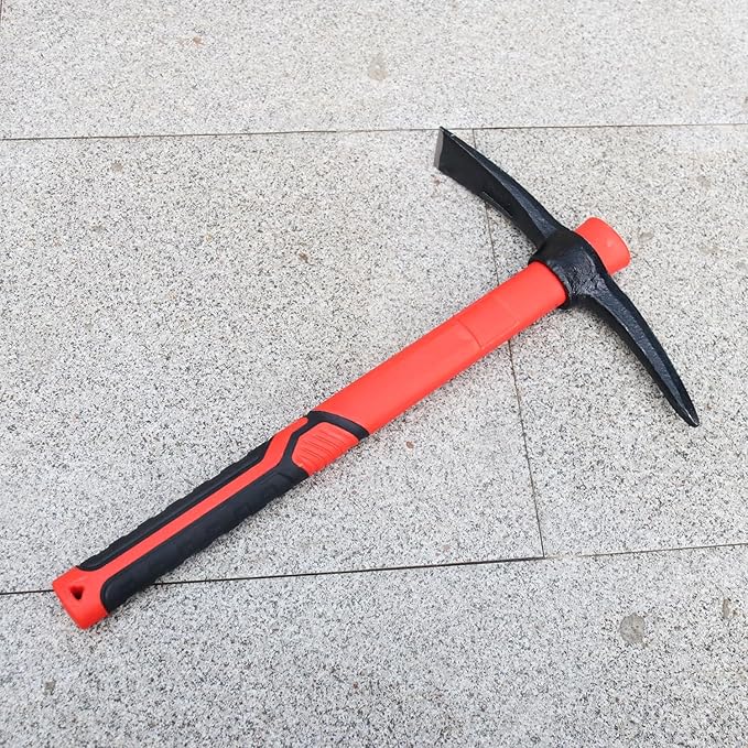 3 PCS 15 Inch Pick Mattock Hoe, Forged Weeding Garden Pick Axe with Fiberglass Handle, Pick Mattock Hoe for Loosening Soil, Gardening, Camping