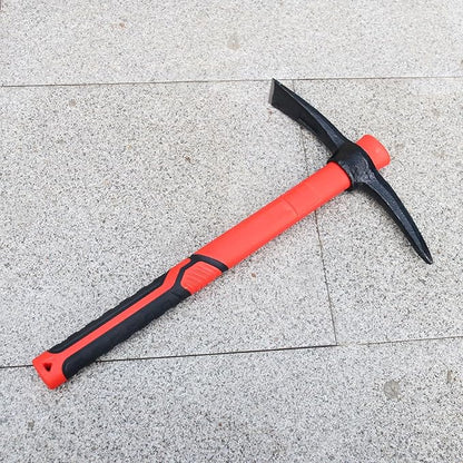 4 PCS 15 Inch Pick Mattock Hoe, Forged Weeding Garden Pick Axe with Fiberglass Handle, Pick Mattock Hoe for Loosening Soil, Gardening, Camping, by GENHAKON.