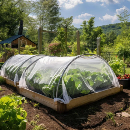 Garden Netting for Bird, Insect and Bug Cover 10x50FT | Multiple Size White Mesh Fabric Mosquito Net for Fruit & Vegetable Protection | Agricultural Strawberry, BlackBerry & Berry Plant Barrier