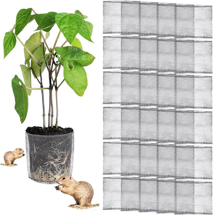 30 Pcs 3 Gallon Gopher and Vole Wire Mesh Basket Bulk Stainless Steel Plant Root Protector Gopher Cages for Garden Planting Underground Plant Protection