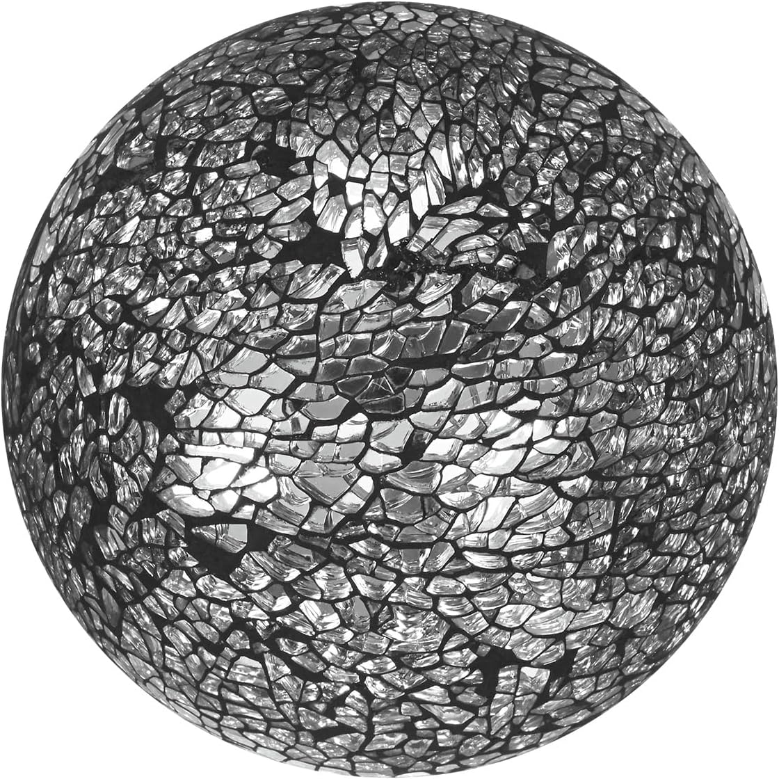 Decorative Ball for Bowls, 4 Inch Mosaic Glass Balls Decorative Glass Orbs for Home Decor/Dining Tables/Wedding Party/Coffee Table/Centerpiece Decor [Black]