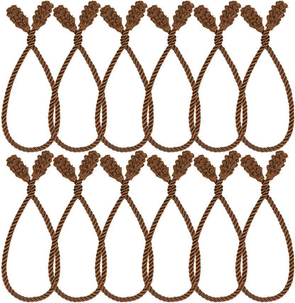 Shappy 12 Pieces Christmas Garland Banister Ties Christmas Decorative Reusable and Flexible Twist Ties for Garland, Banister Home Decoration (Brown)