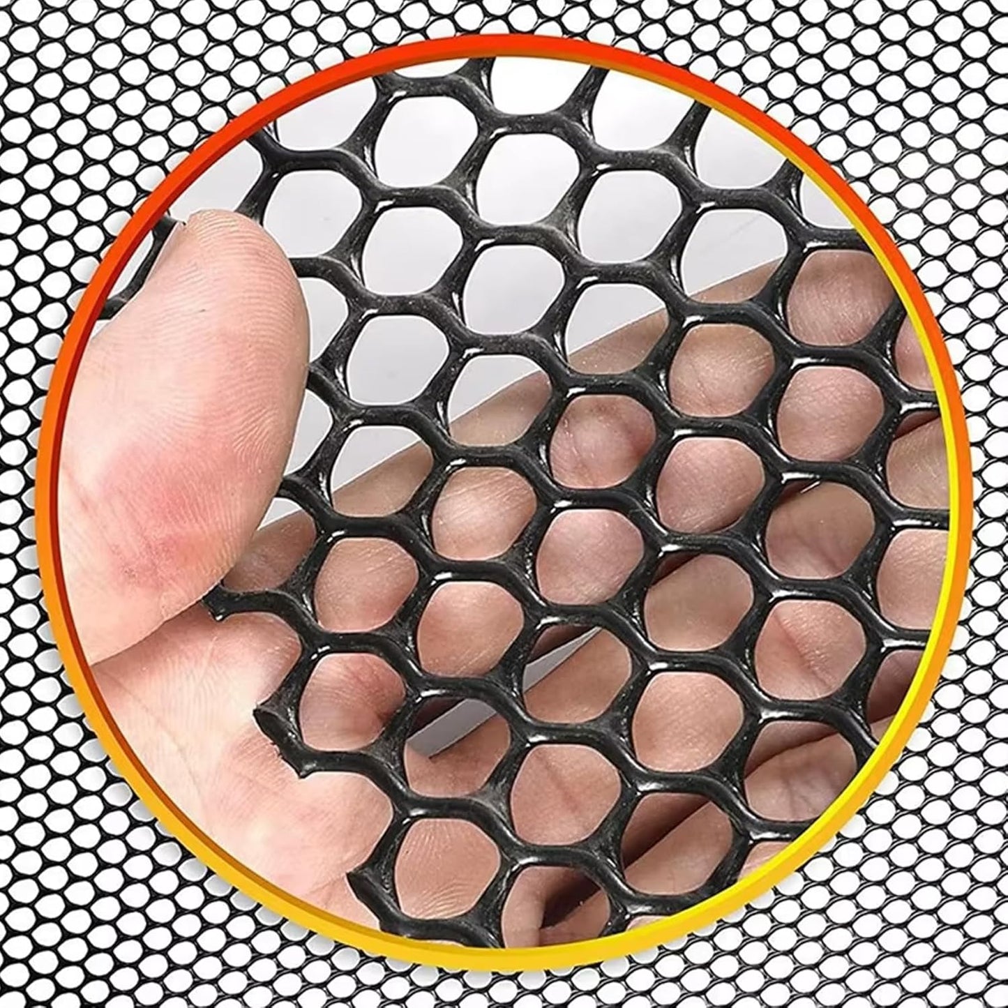 Plastic Wire Mesh Fence, Black Safety Fence Balcony Protection Net 39.3 Inch X 32.8FT Poultry Fence Roll for Garden Chicken Rabbit Construction Barrier(Size:1x20M - Mesh 1.2cm)