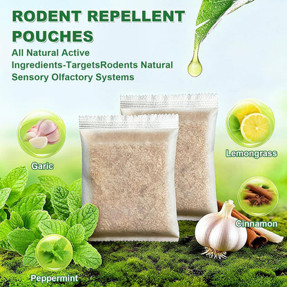 15 Pack Mouse Repellent Pouches, Natural Peppermint Oil Rodent Repellent Pouches for Mice, Squirrel, Rats, Roaches, Ant, Spiders and Other Pests, Indoor & Outdoor Use