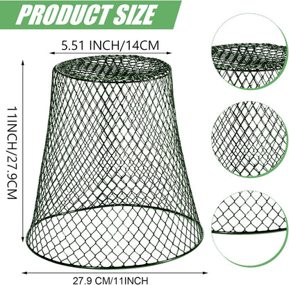 20 Pcs 11inch Chicken Wire Plant Covers,Wire Garden Cloches Chicken Wire Cloche Plant Protector Metal Heavy Duty Garden Plant Cloche for Keeping Bunnies Chicken Squirrels Birds Other Out