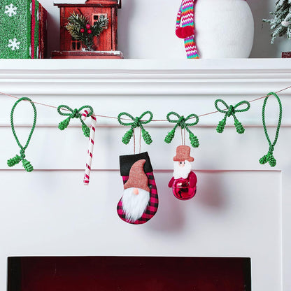 Shappy 24 Pieces Christmas Garland Banister Ties Christmas Decorative Reusable and Flexible Twist Ties for Garland, Banister Home Decoration (Green)