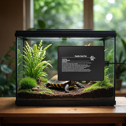 Simple Deluxe 6X8 Inch 8W Reptile Heating Pad Electric Indoor Under Tank Terrarium Heating Mat Waterproof for Turtles, Lizards, Frogs, and Other Reptiles, 2 Pack